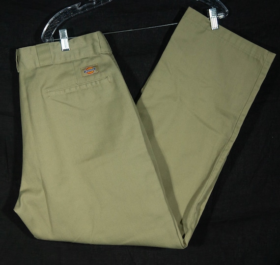 Vintage Dickies 874 Original Fit 90s Utility Pants Tan Khaki Size