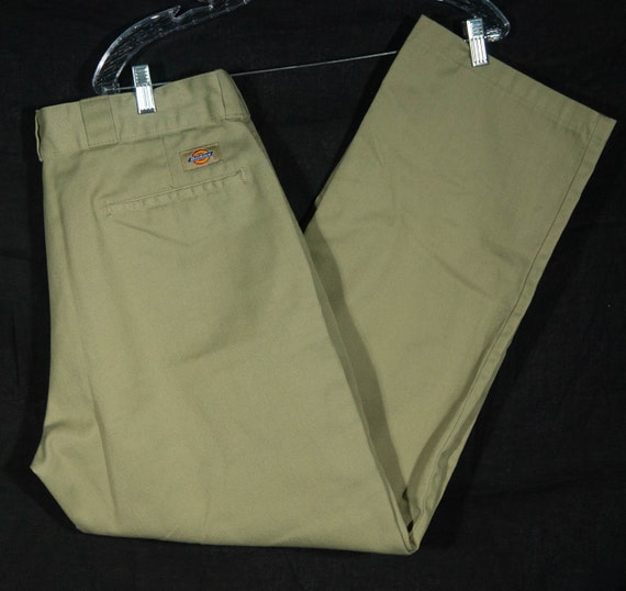 Vintage Dickies 874 Original Fit 90s Utility Pants Tan Khaki Size 36 X 30 