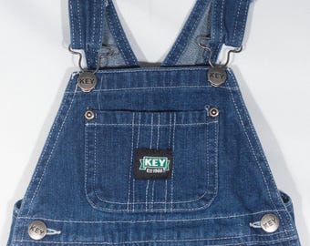 Vintage Overalls Jeans Kids Key Imperial Dungarees - Size 18M