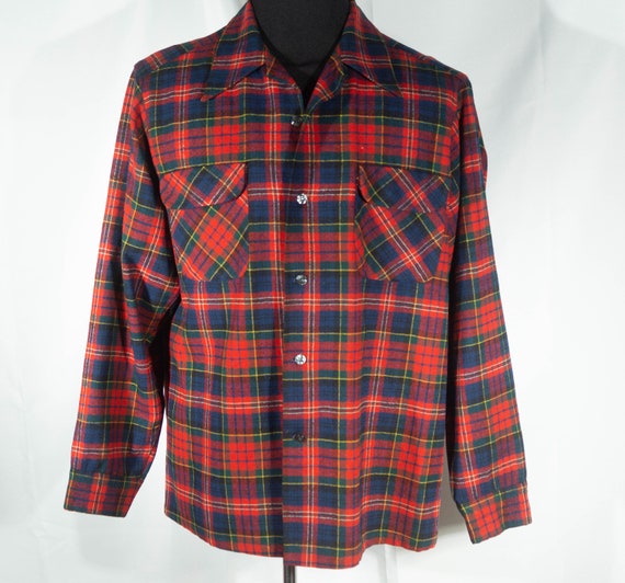 Vintage Pendleton Shirt Pure Virgin Wool Top 70s … - image 3