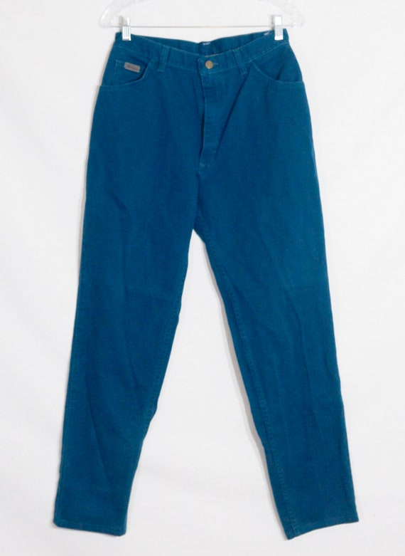 Vintage Women's Wranglers Jeans Dark Teal Blue 80… - image 3