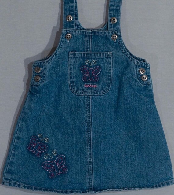 Baby jean overall dress hotsell