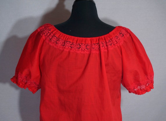 1970's Folk Top Vintage Peasant Blouse Southweste… - image 6