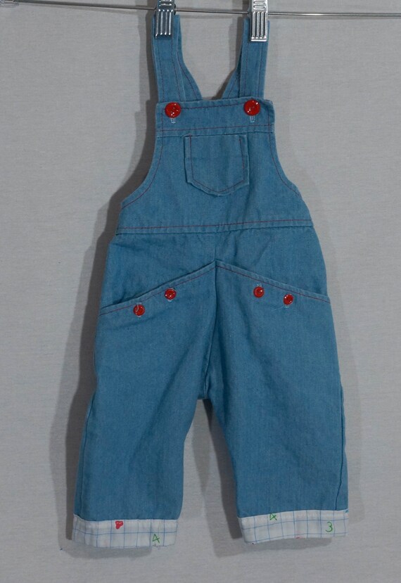 70s Baby Overalls Vintage Hand Made Romper Hand Sewn,… Gem