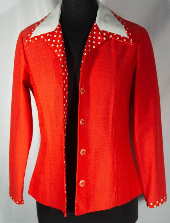 70s Jacket Top Vintage Jo Lester Blazer Shirt Win… - image 3