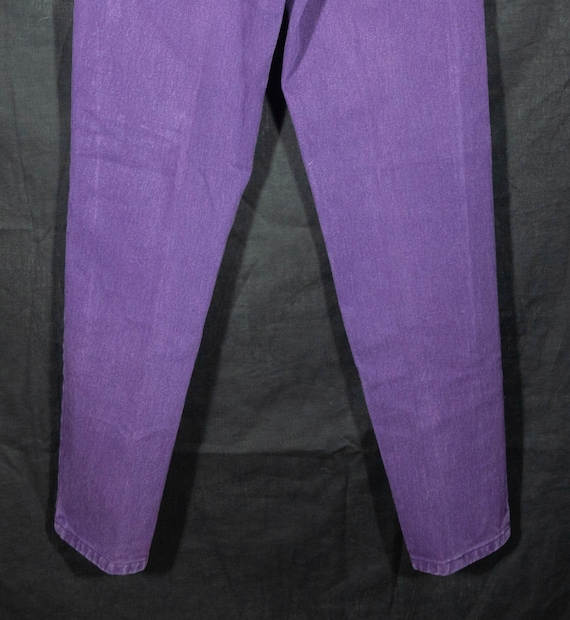 Vintage Purple Jeans 'Jeanjer' Label Button Fly H… - image 5