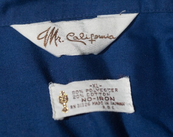 60s Shirt Vintage "Mr. California" Mod Square Hem… - image 4