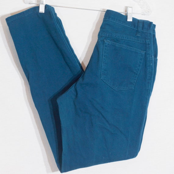 Vintage Women's Wranglers Jeans Dark Teal Blue 80… - image 1