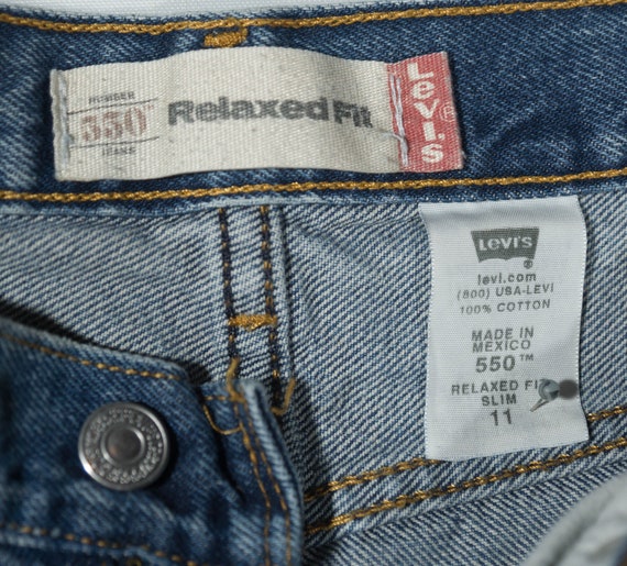 Vintage Kids Jeans Levi's 550 Red Tab Denim - Siz… - image 5