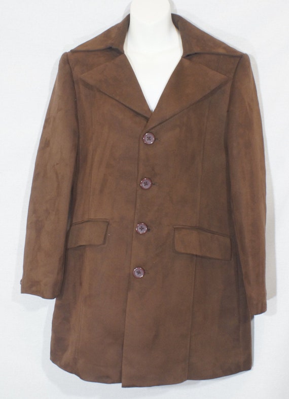 1990's Jacket Vintage Coat Faux Suede Microfiber W