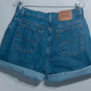 Vintage Levi's Jeans Shorts Made in USA Levis Shorts 90's 90s Orange Tab Denim - 34" Waist VTG Women's Size 16, Relaxed Fit