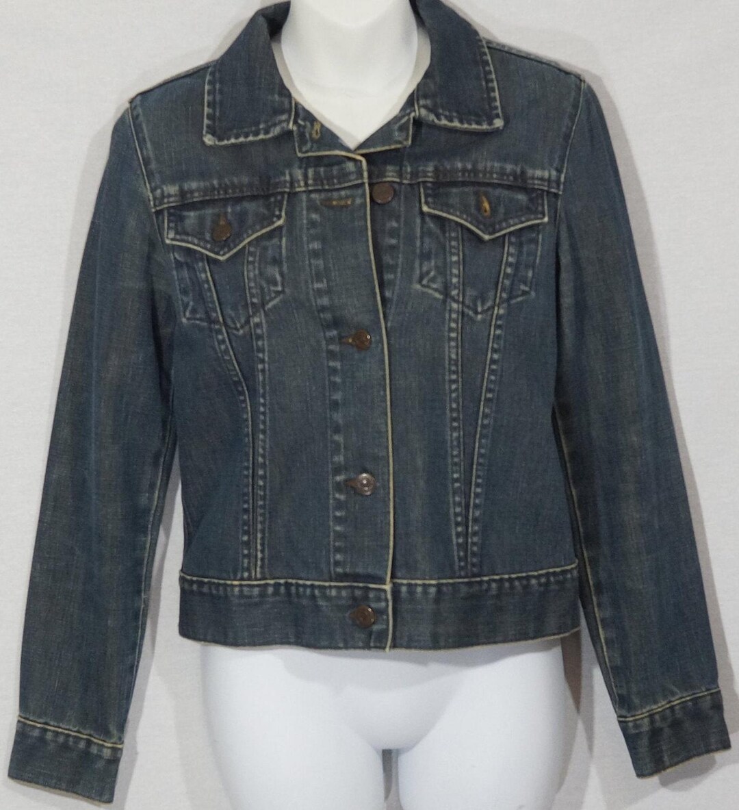 90'S GAP Vintage Denim Jacket, Men's Size L cotton blue type Vintage Second Hand