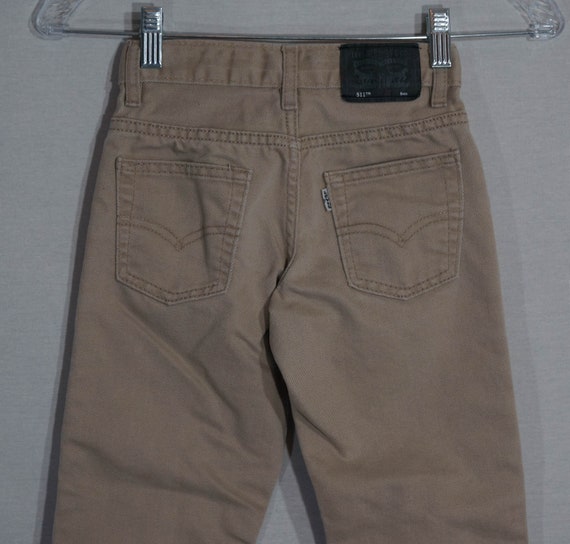 Kids Levi's Jeans 511 Beige Tan Denim Straight Le… - image 8