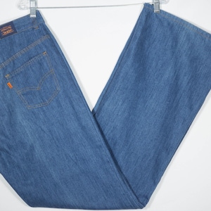Vintage Levi&#39;s Orange Tab Levis Early 80&#39;s Wide Leg Jeans High Rise Wide Hem Soft Combed Cotton Denim - 30.5&quot; High Waist , 33&quot; Inseam
