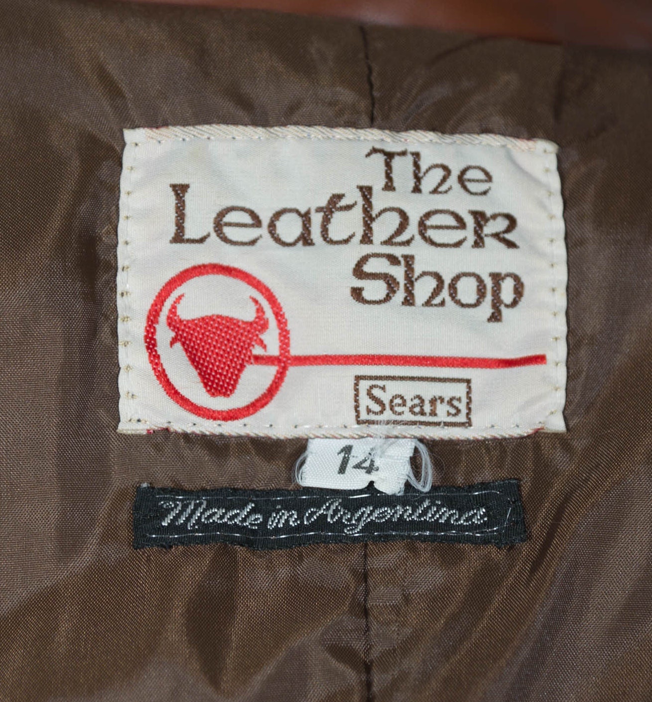 Vintage Leather Coat 70's Jacket the Leather Shop Made in
