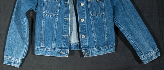 Vintage Kids Jean Jacket 80s Squeeze Denim Coat -… - image 4