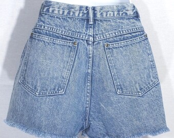 Vintage Shorts 80s Gitano Express Bleach Wash Cutoffs - VTG Size 11/12 , 27" Waist