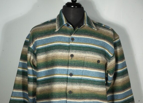 Vintage Wool Shirt 90s Sierra Pacific Button Down… - image 1