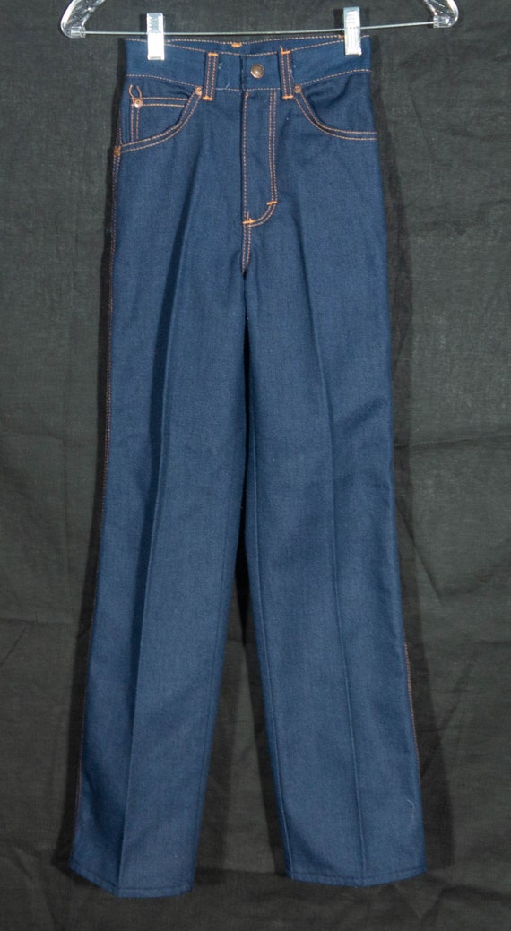 70s Kids Jeans Vintage SEARS Dark Blue Mint Condi… - image 2