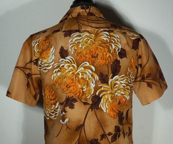 Vintage Hawaiian Shirt 70s Lounge Wear Top "Hawai… - image 7