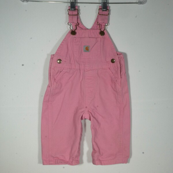 Salopette bébé Carhartt en toile de coton rose - Nouveau-né Taille 6M