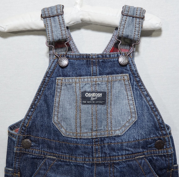 OshKosh Overalls Baby Jeans Vestbak Denim Patchwo… - image 1