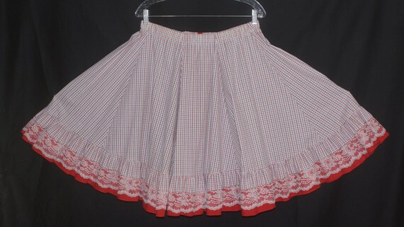 Vintage Square Dance Skirt 80s "Pitchfork" Label … - image 4