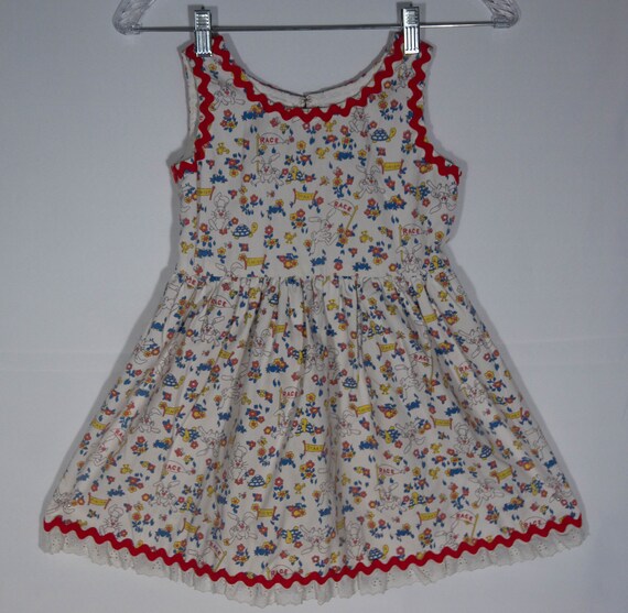 Vintage Handmade Girls Dress, 50s Rockabilly Styl… - image 3