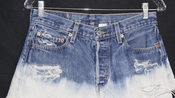 Vintage Levi's Jean Shorts 501 Cutoffs Upcycled B… - image 4