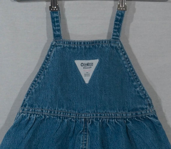 OshKosh Jean Dress Vintage Overalls Cut - Girls T… - image 5