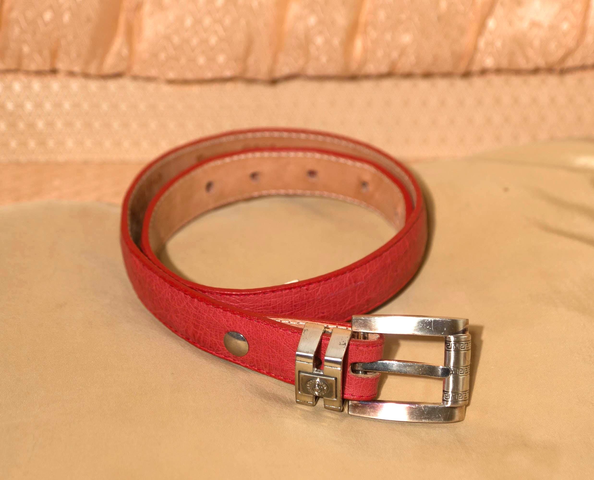 Vintage Leather Belt Xs - Etsy
