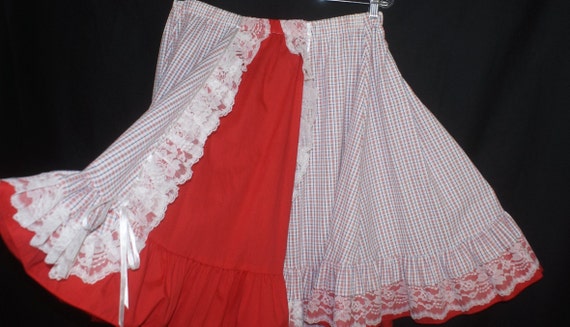 Vintage Square Dance Skirt 80s "Pitchfork" Label … - image 5