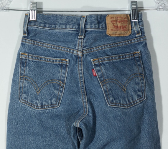 Vintage Kids Jeans Levi's 550 Red Tab Denim - Siz… - image 8