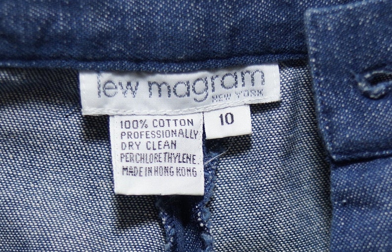 1980/'s Rockabilly Jeans Vintage Western Denim Designer Lew Magram High Rise Embroidery Trim 30 High Waist