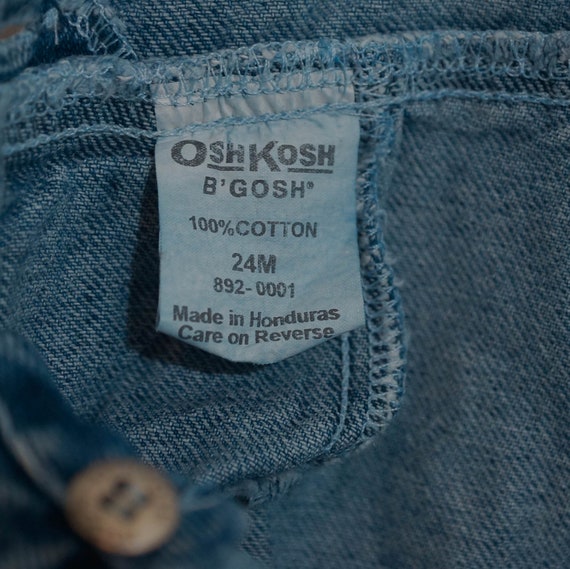 OshKosh Overalls Jeans Vestbak 80s Dungarees Ligh… - image 9