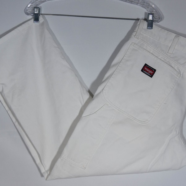 Salopette de menuisier peintre Pantalon Wrangler Toile de coton blanc, Wrangler Workwear - 36 x 30