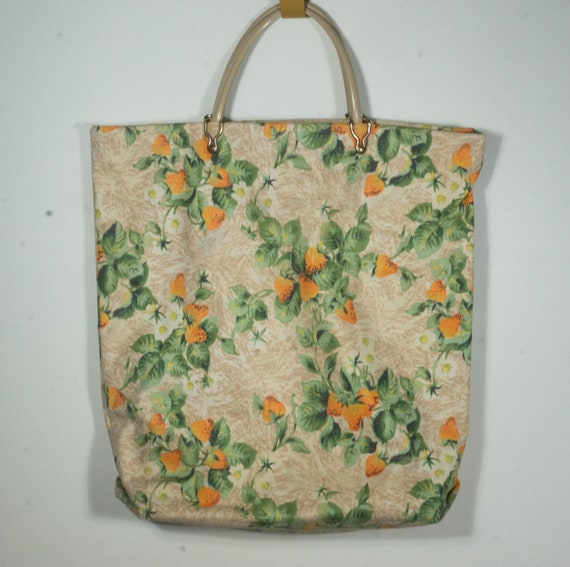 Vintage Tote Hand Bag Shopping Beach Market Bag S… - image 1