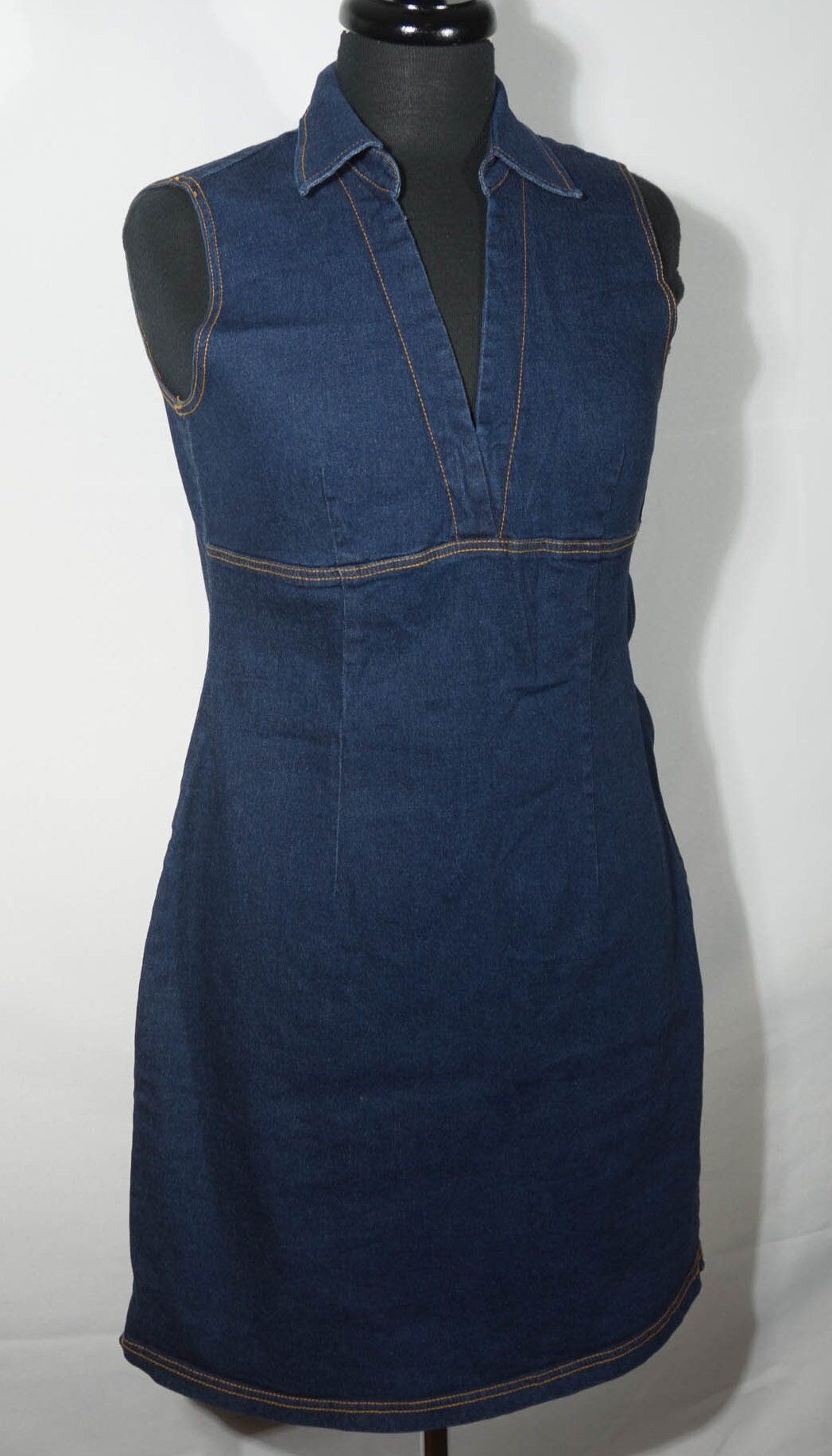 Empire Denim Dress Etsy
