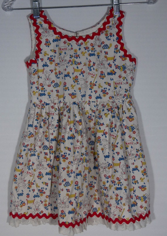 Vintage Handmade Girls Dress, 50s Rockabilly Styl… - image 9