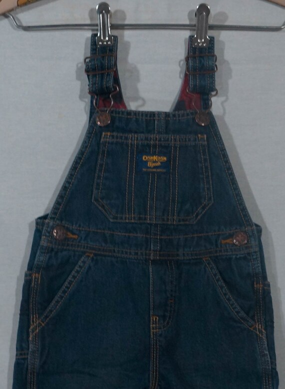 Baby OshKosh Overalls Vintage Jeans Flannel Fleece