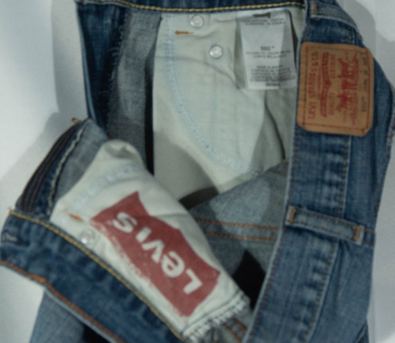 Vintage Kids Jeans Levi's 550 Red Tab Denim - Siz… - image 7