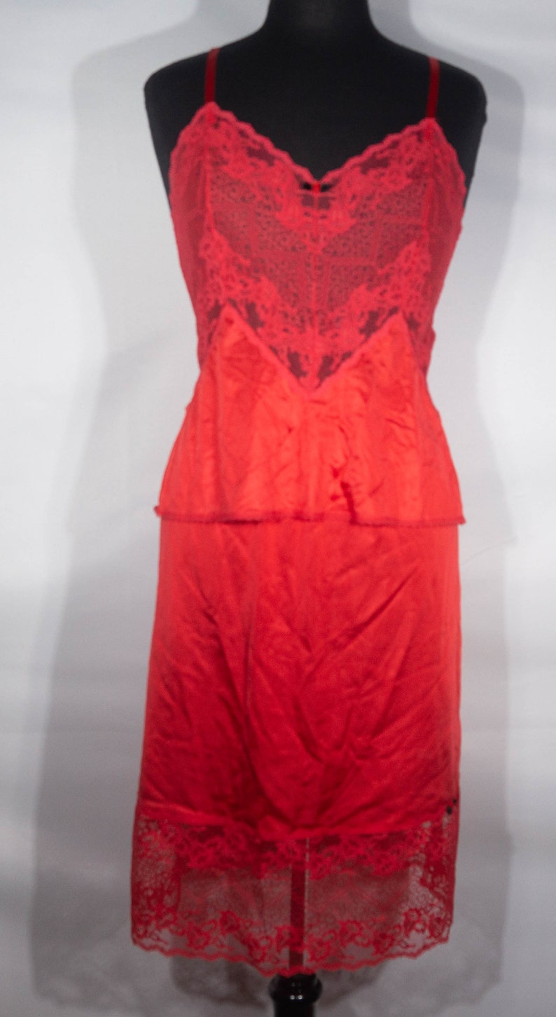 Vintage Slip Set Camisole Half Slip Top and Skirt 70s Made in USA Jcpenney Label Size Small Etsy