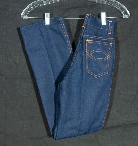 70s Kids Jeans Vintage SEARS Dark Blue Mint Condi… - image 1