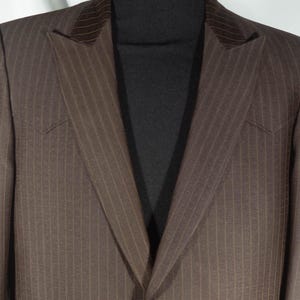 Vintage 80s Pinstripe Western Blazer: Lasso Brand, Men&#39;s 44L NWT