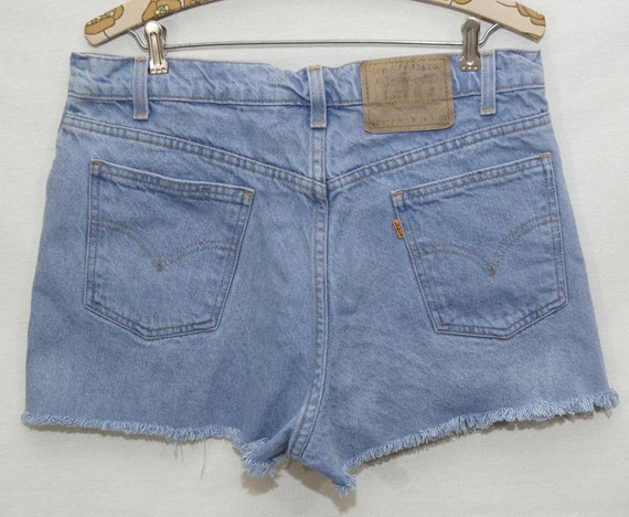 Vintage Levi's Jean Shorts 550 Orange Tab 80s Cut… - image 4