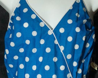 Sukienka midi w groszki w stylu vintage z lat 80. z halterem – styl rockabilly z lat 50., marka Bee Darlin'