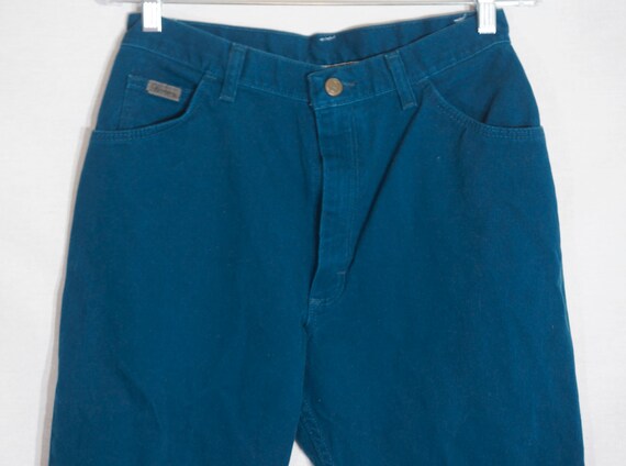 Vintage Women's Wranglers Jeans Dark Teal Blue 80… - image 2