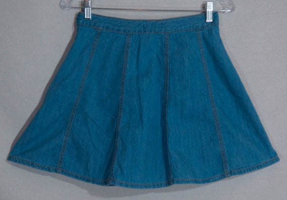 Vintage Mini Skirt Boho / Twiggy Style, Circle Cu… - image 3
