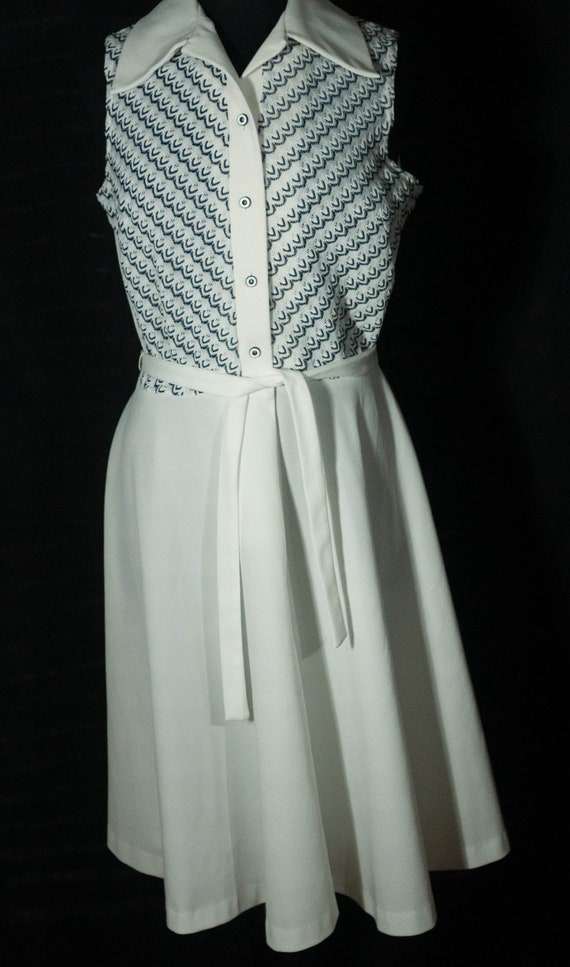 Vintage Dress 70's Montgomery Ward Wing Collar Sl… - image 4
