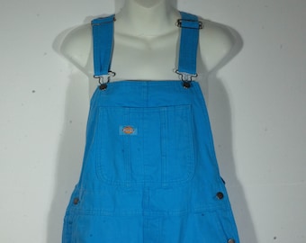 Shorts Overalls Vintage Dickies Jean Dungarees Carpenter Shortalls - Size M